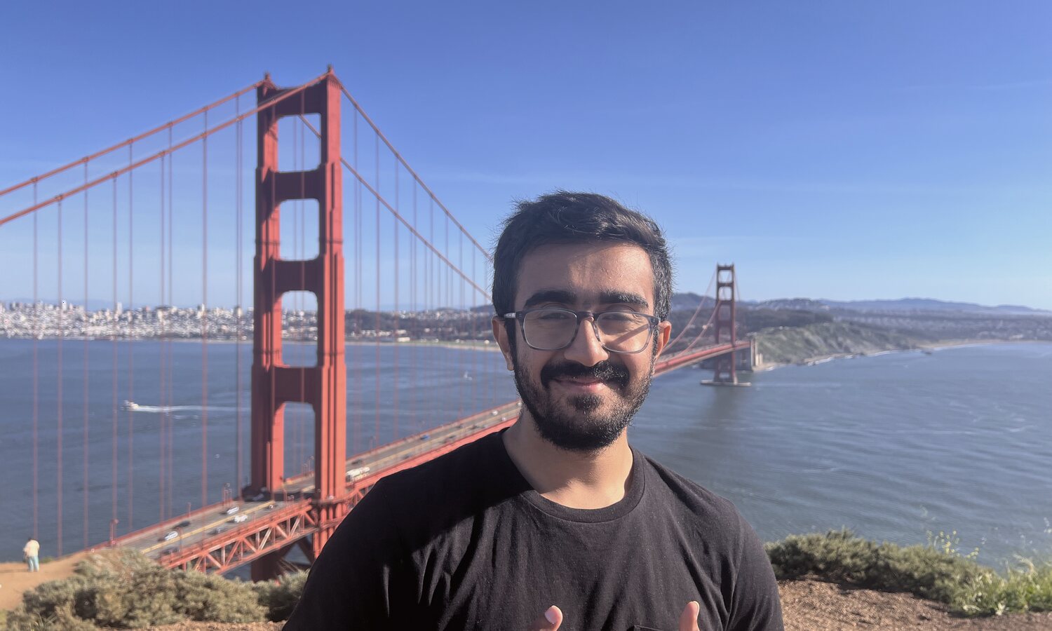 Rushant near the Golden Gate Bridge in San Francisco